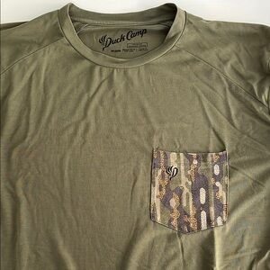 Duck Camp tee with camo pocket